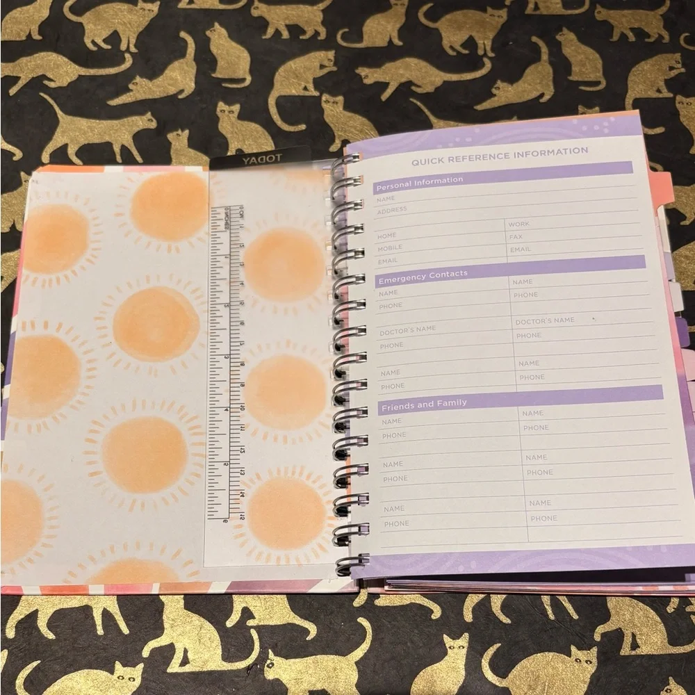 Yearly planner with stickers